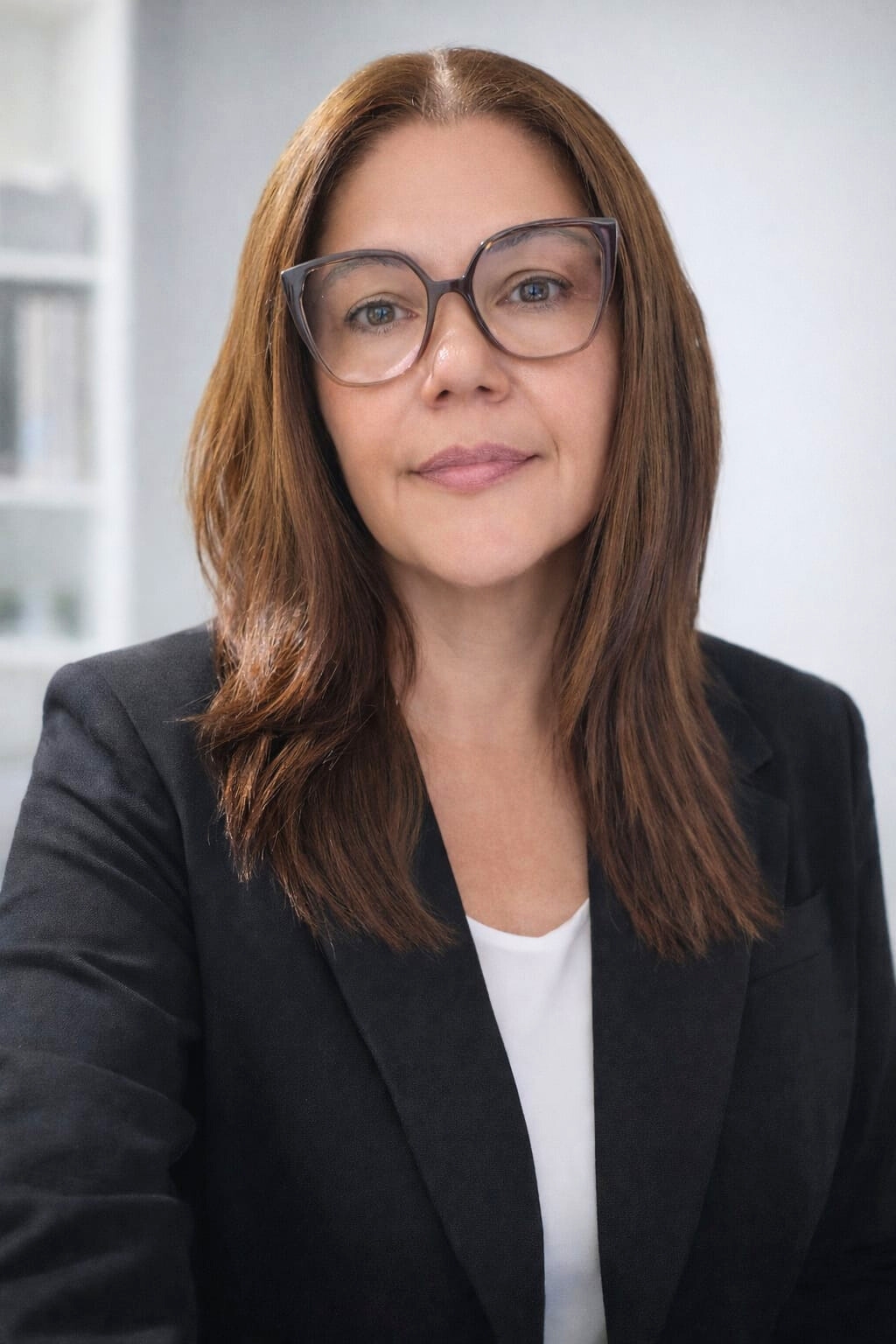 ati Tonetti, designer de amigurumi, em retrato profissional com fundo claro