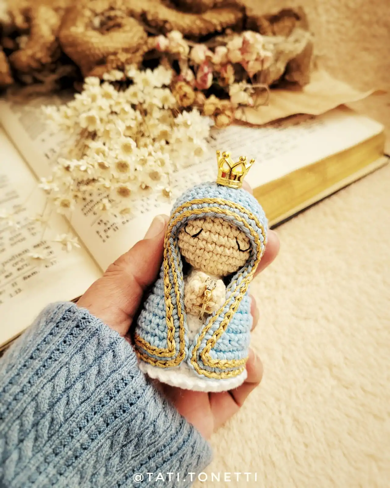 Mini Nossa Senhora em Amigurumi | E-book em PDF - Imagem 9