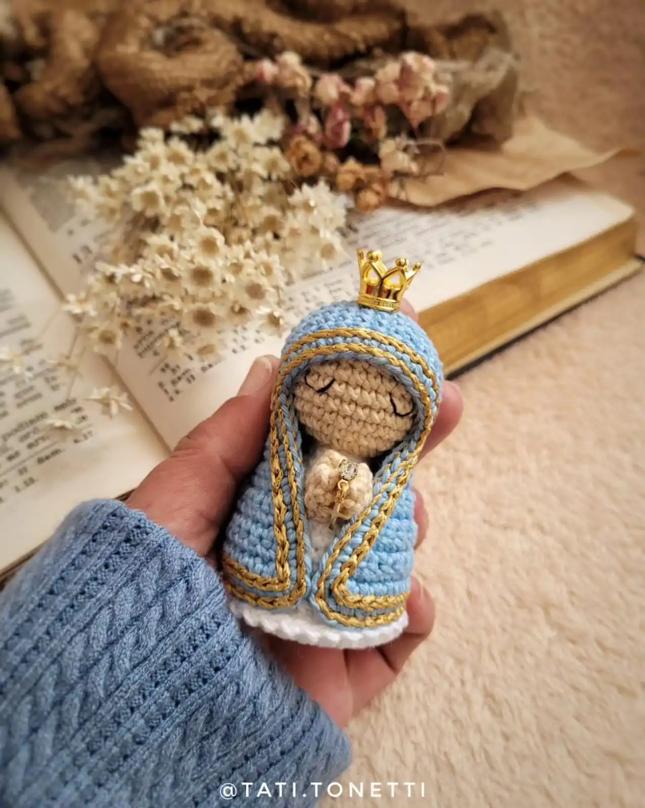Mini Nossa Senhora em Amigurumi | E-book em PDF - Imagem 18