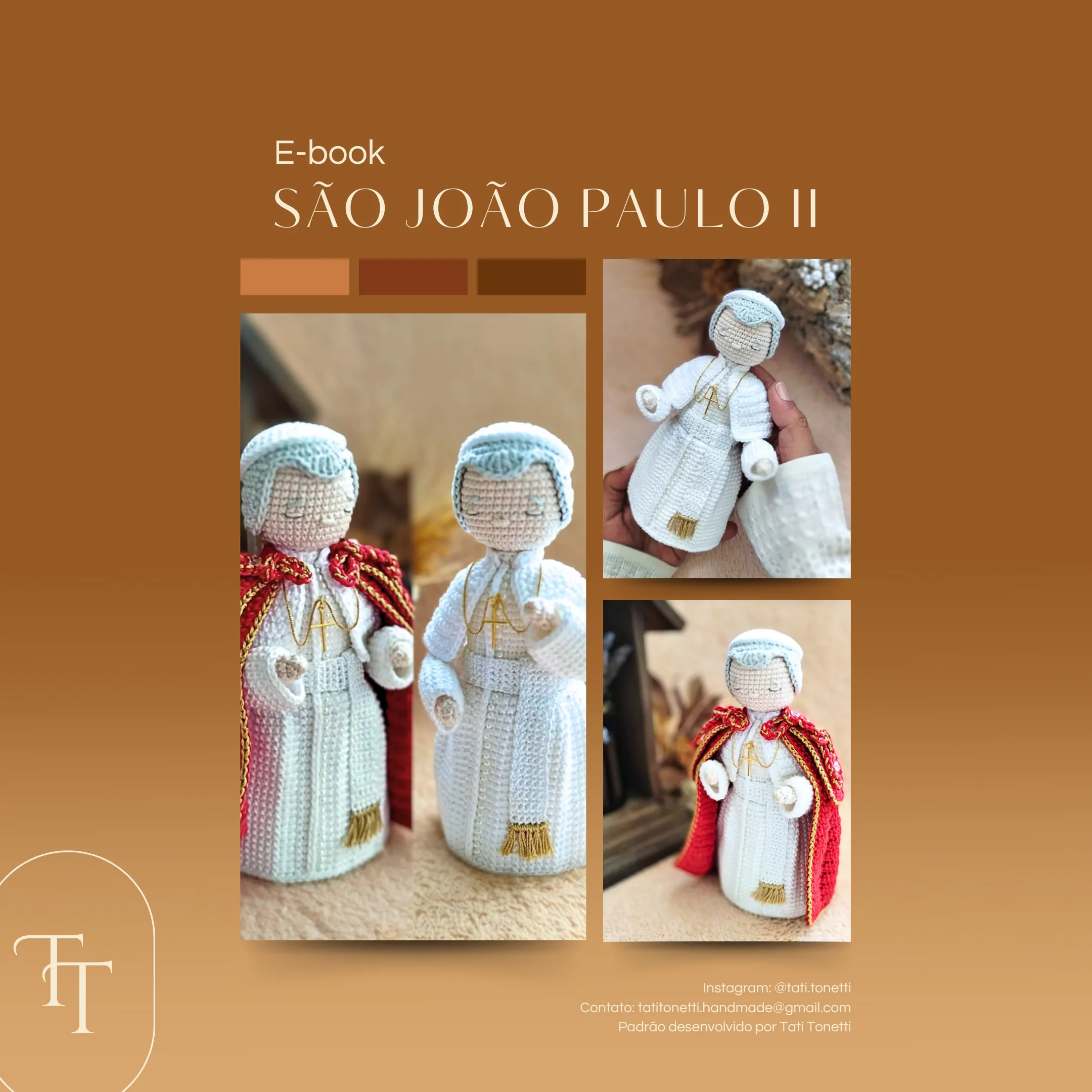 São João Paulo II em Amigurumi | E-book em PDF