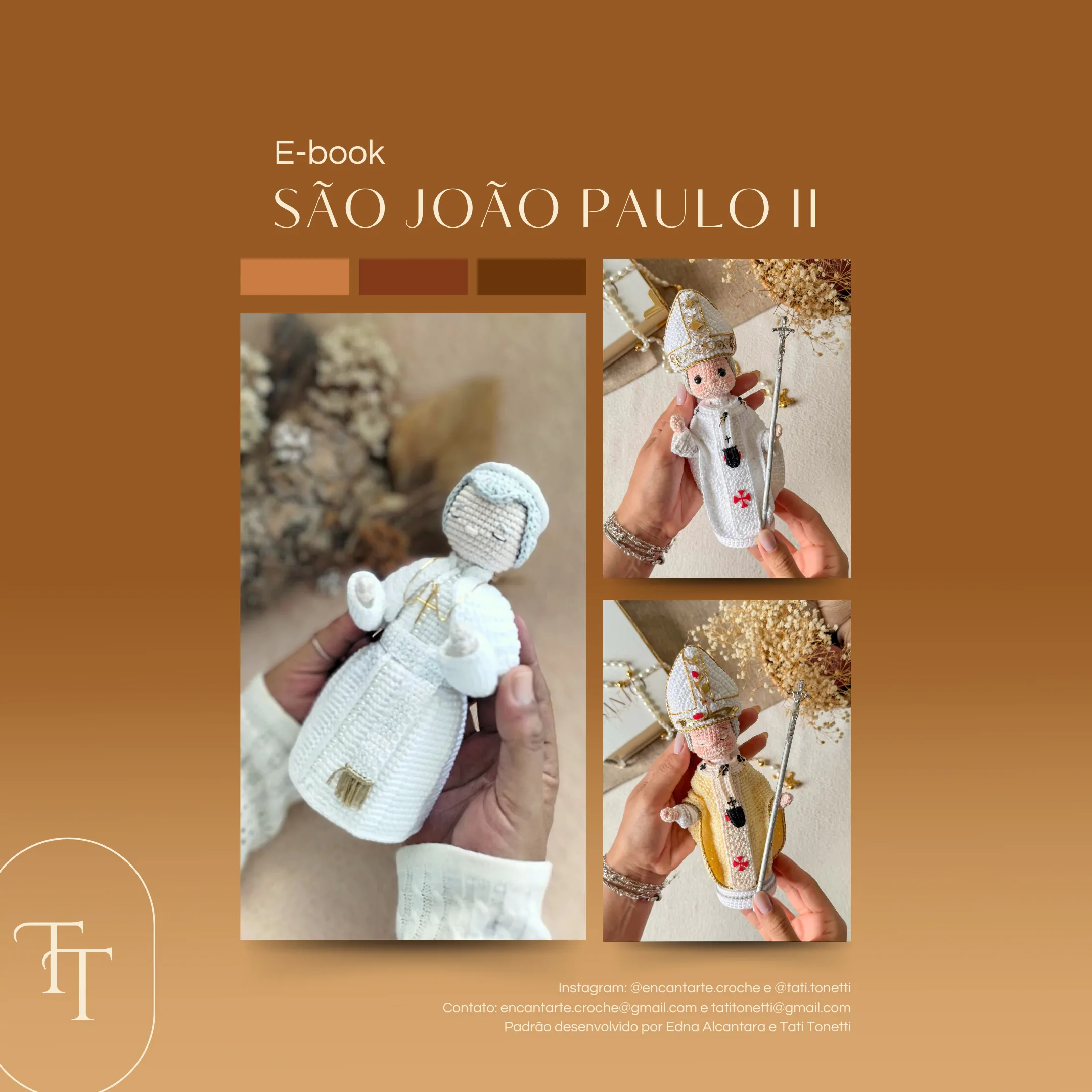 São João Paulo II em Amigurumi | E-book PDF (Collab Encantarte)