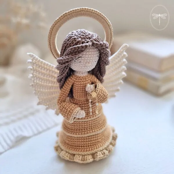 Anjo Alma em amigurumi terroso — e-book PDF com passo a passo